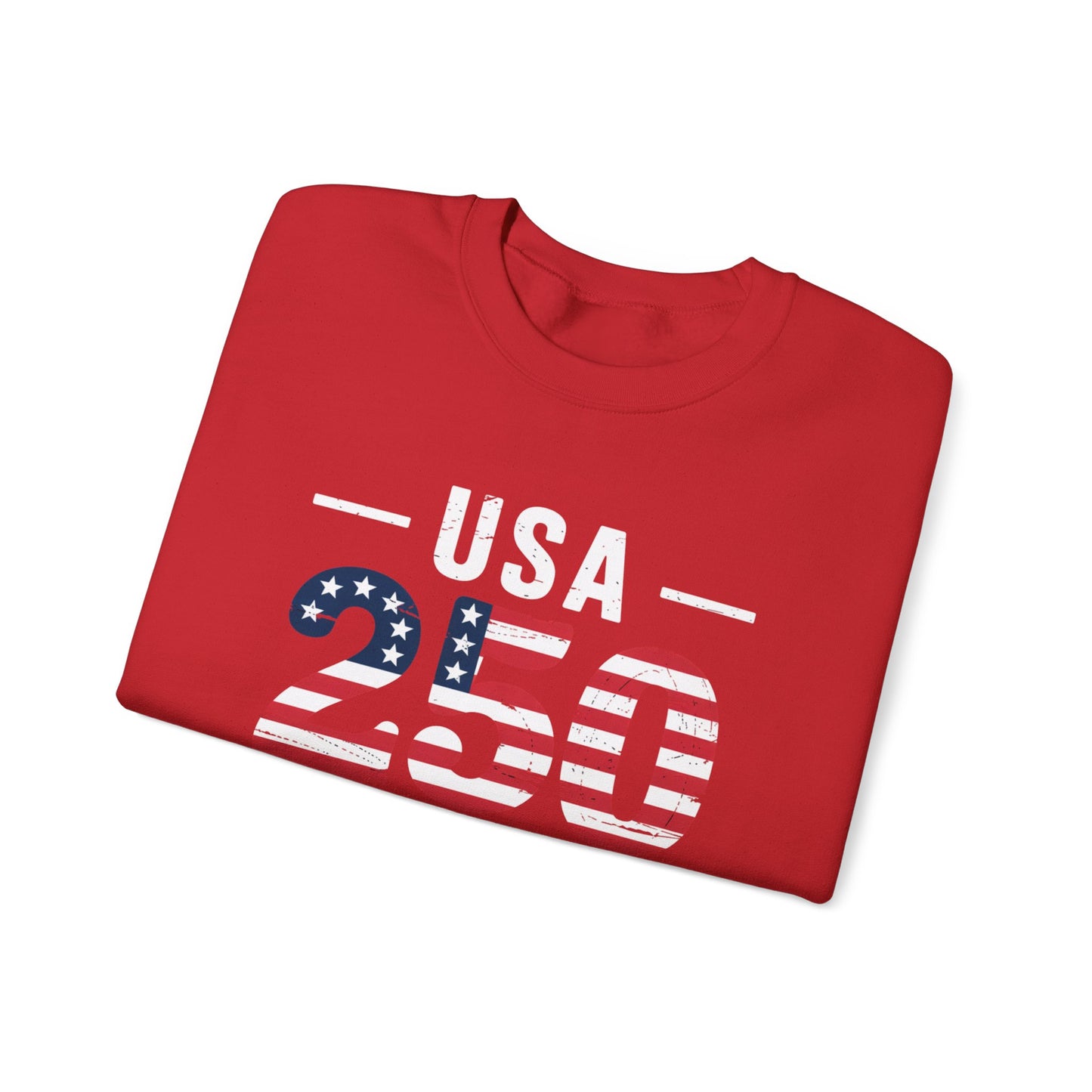USA 250 Years Patriotic Crewneck Sweatshirt