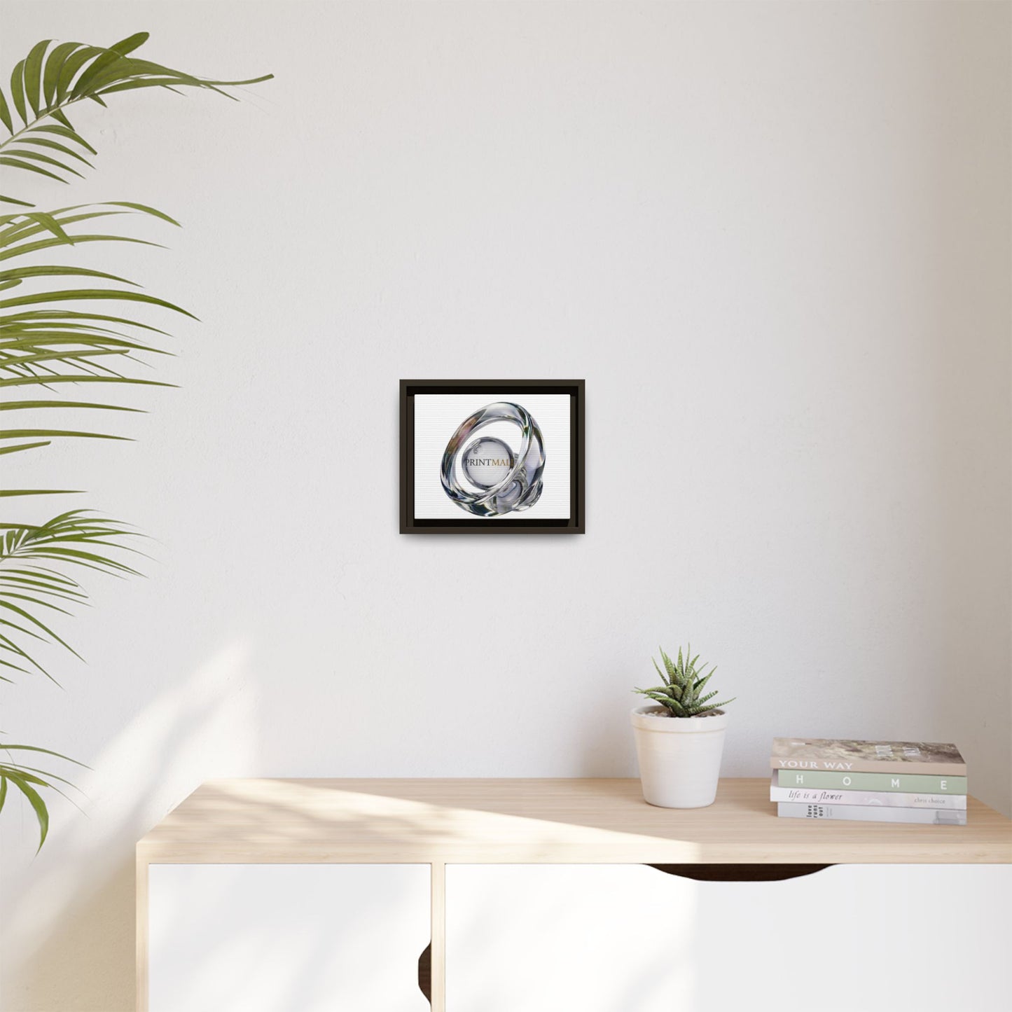 Sculptural Chrome Orbit Canvas