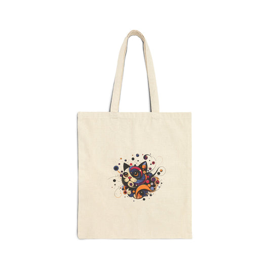 Abstract Cat Splash Cotton Tote Bag