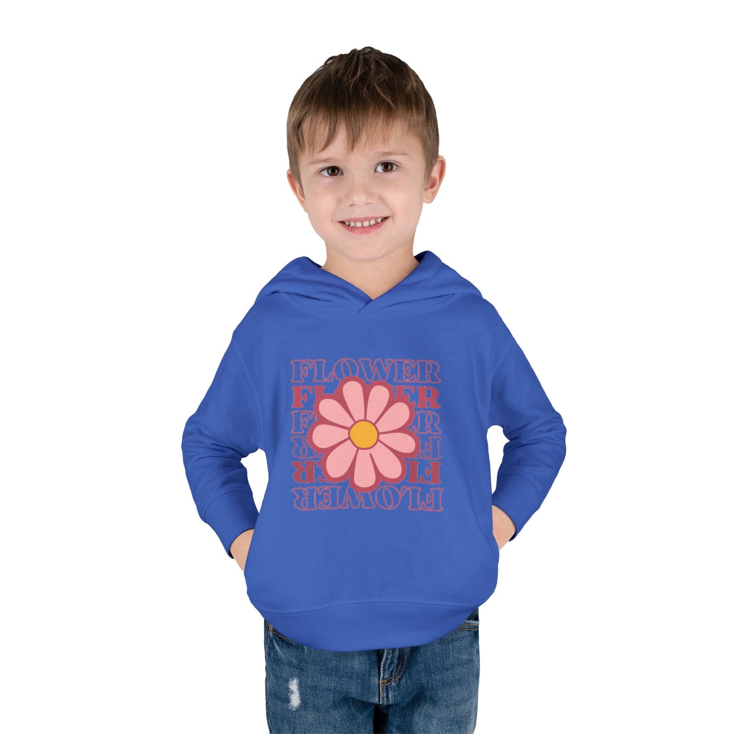 Retro Flower Typography Toddler Hoodie