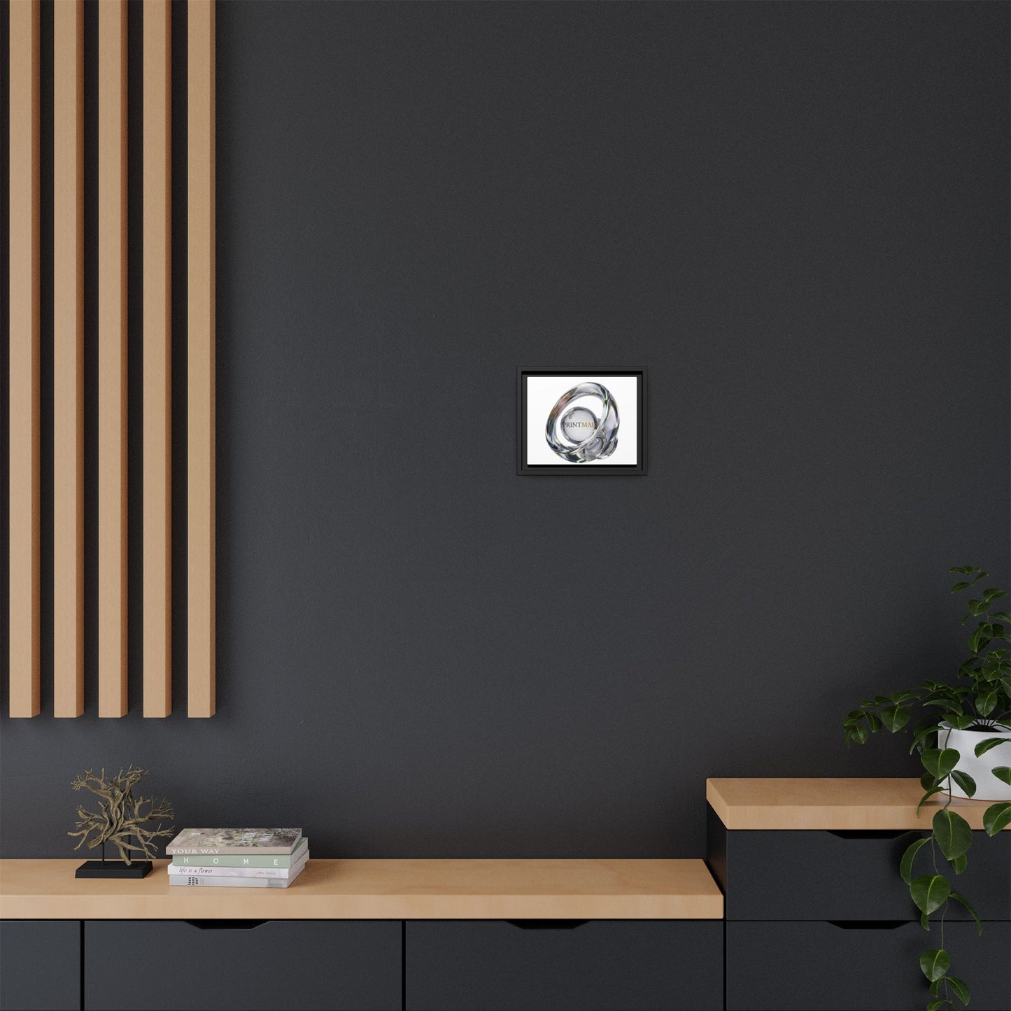 Sculptural Chrome Orbit Canvas