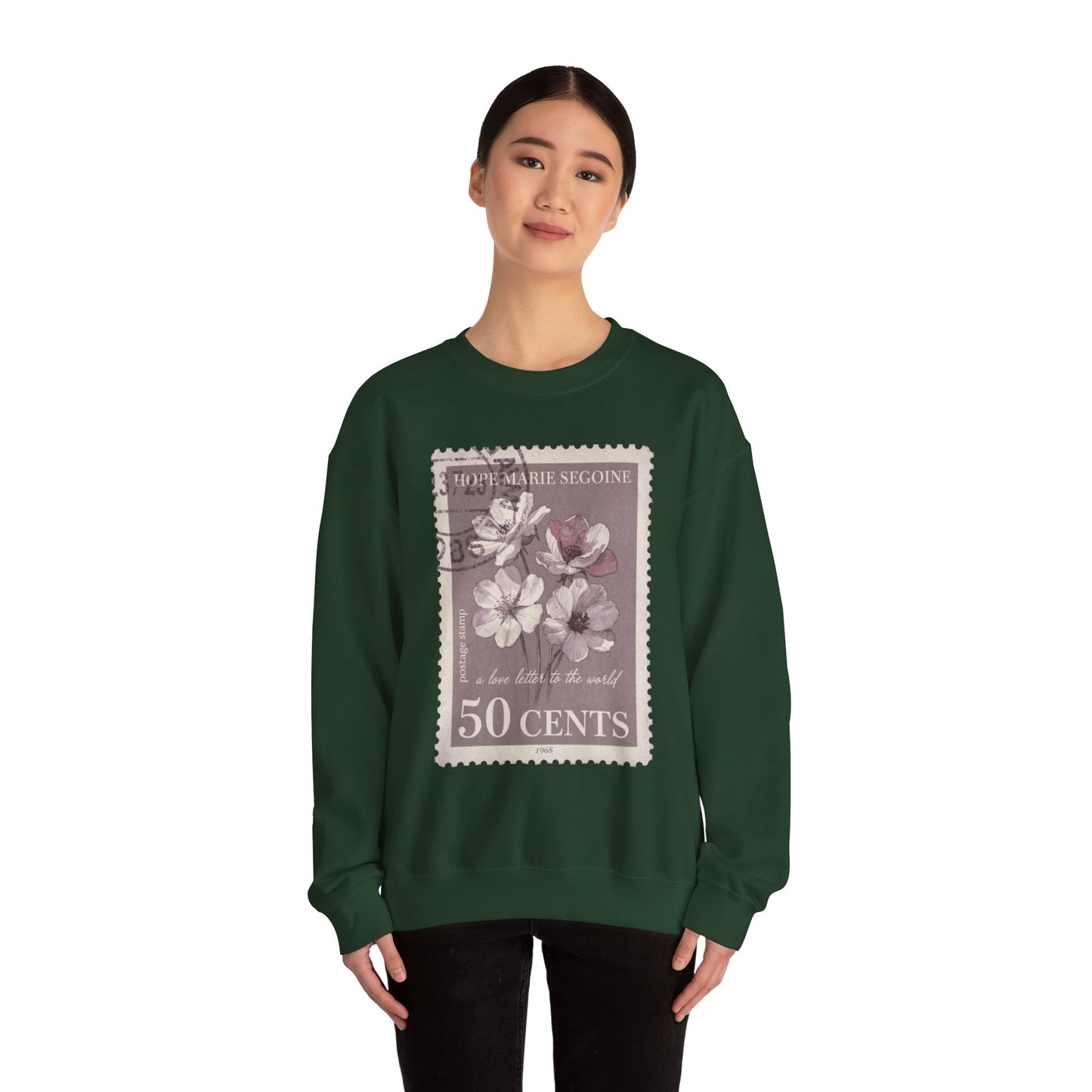 Wildflower Postage Stamp Crewneck