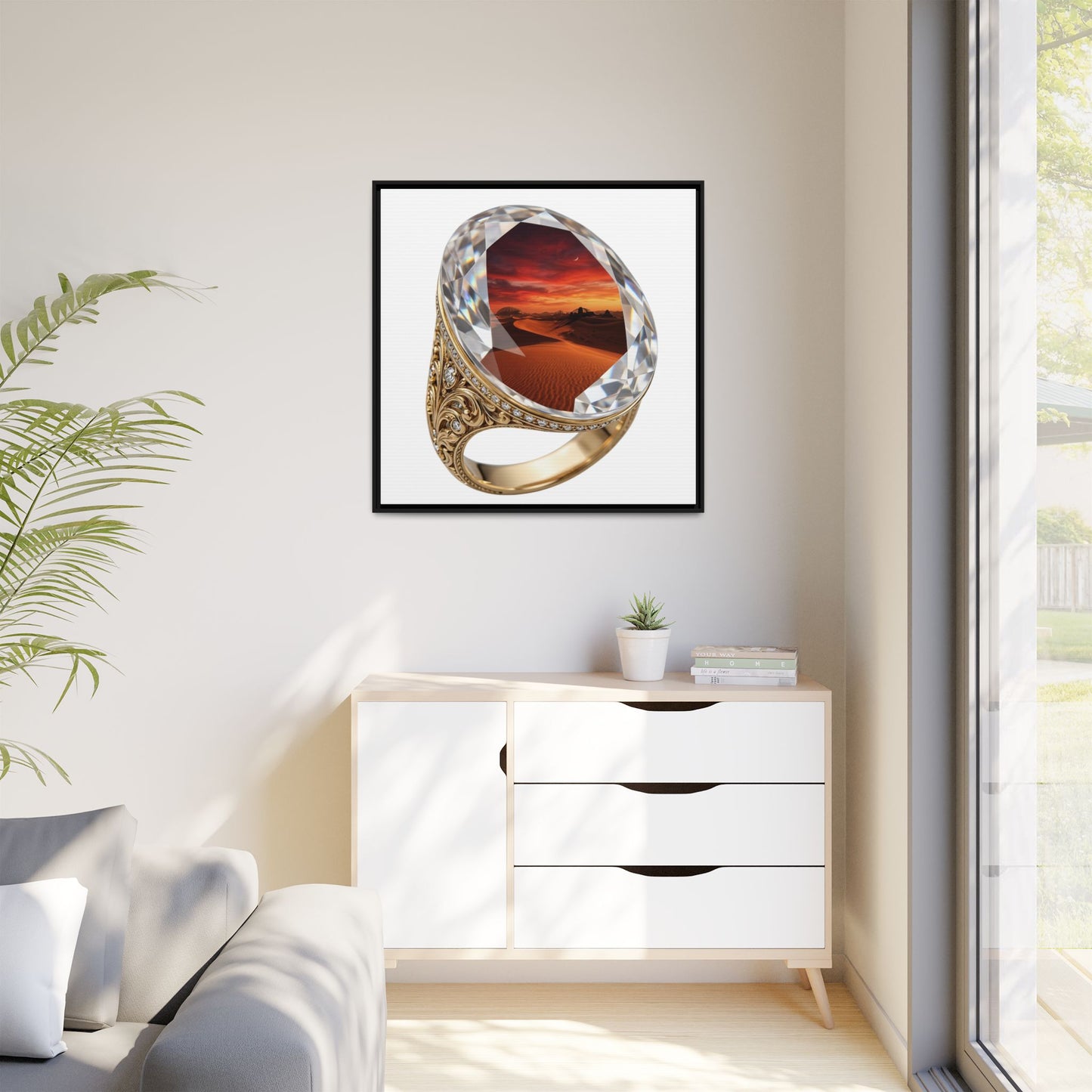 Crimson Horizon Signet Canvas
