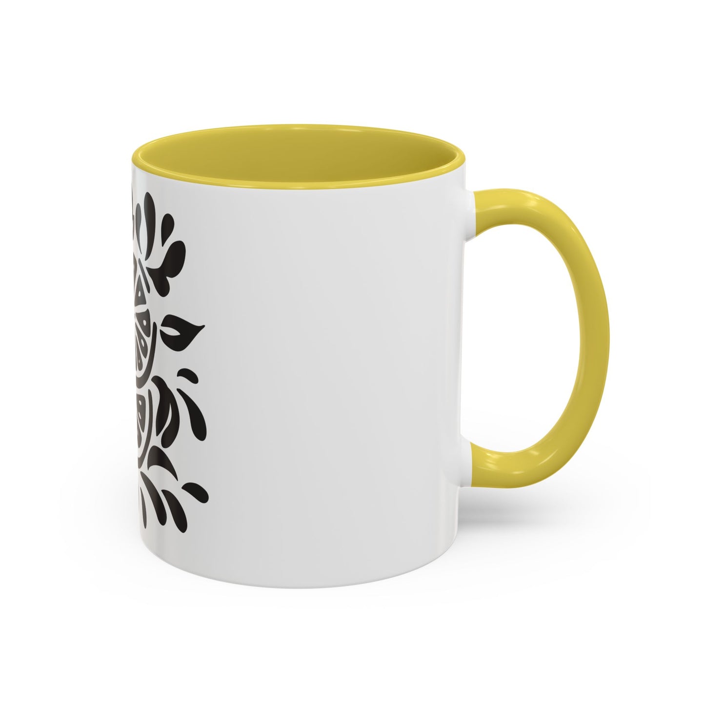 Monochrome Citrus Accent Mug