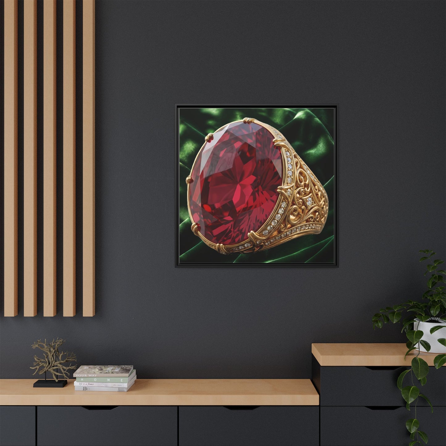 Crimson Ruby Opulence Ring Canvas