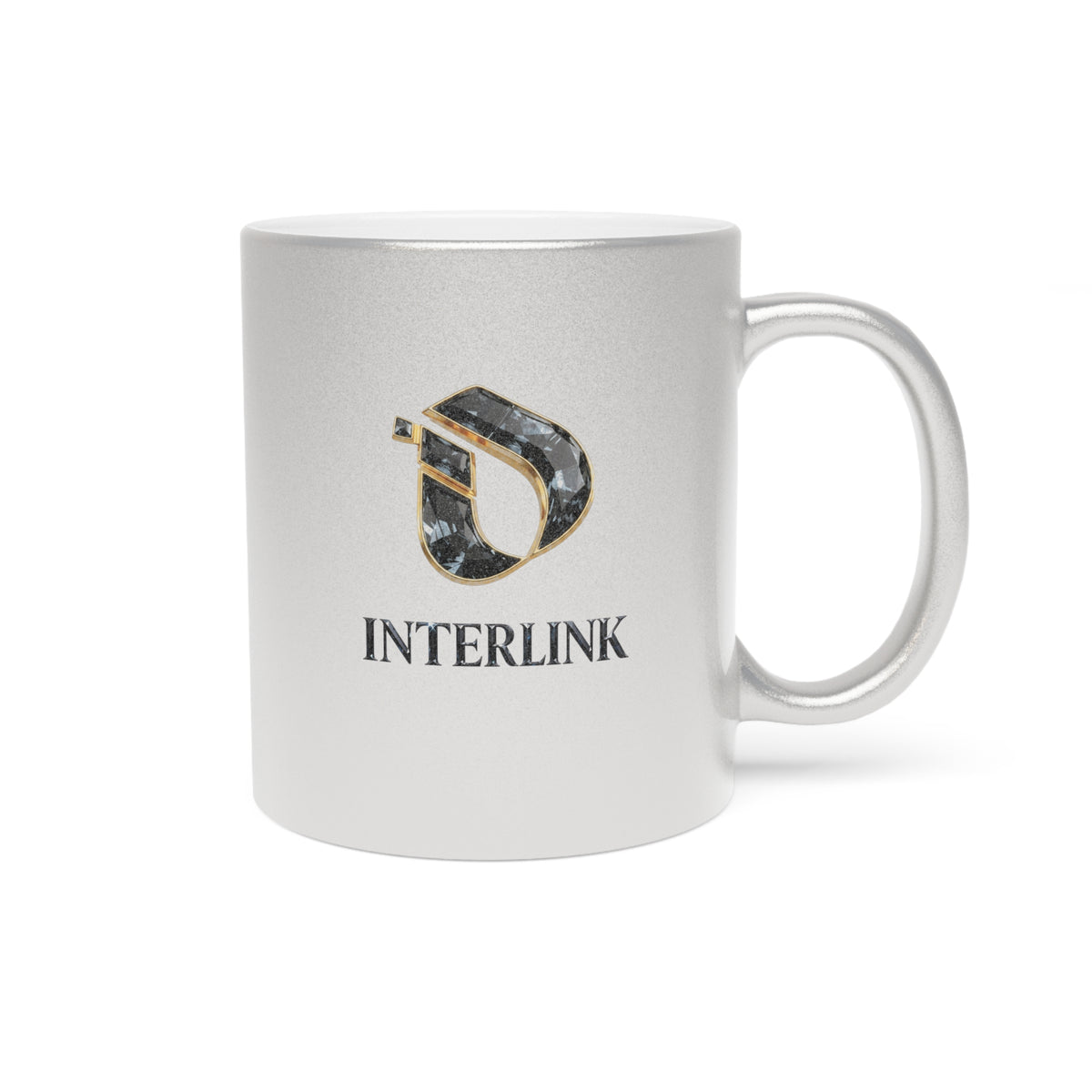 Black Diamond Interlink Metallic-Finish 11oz Ceramic Mug