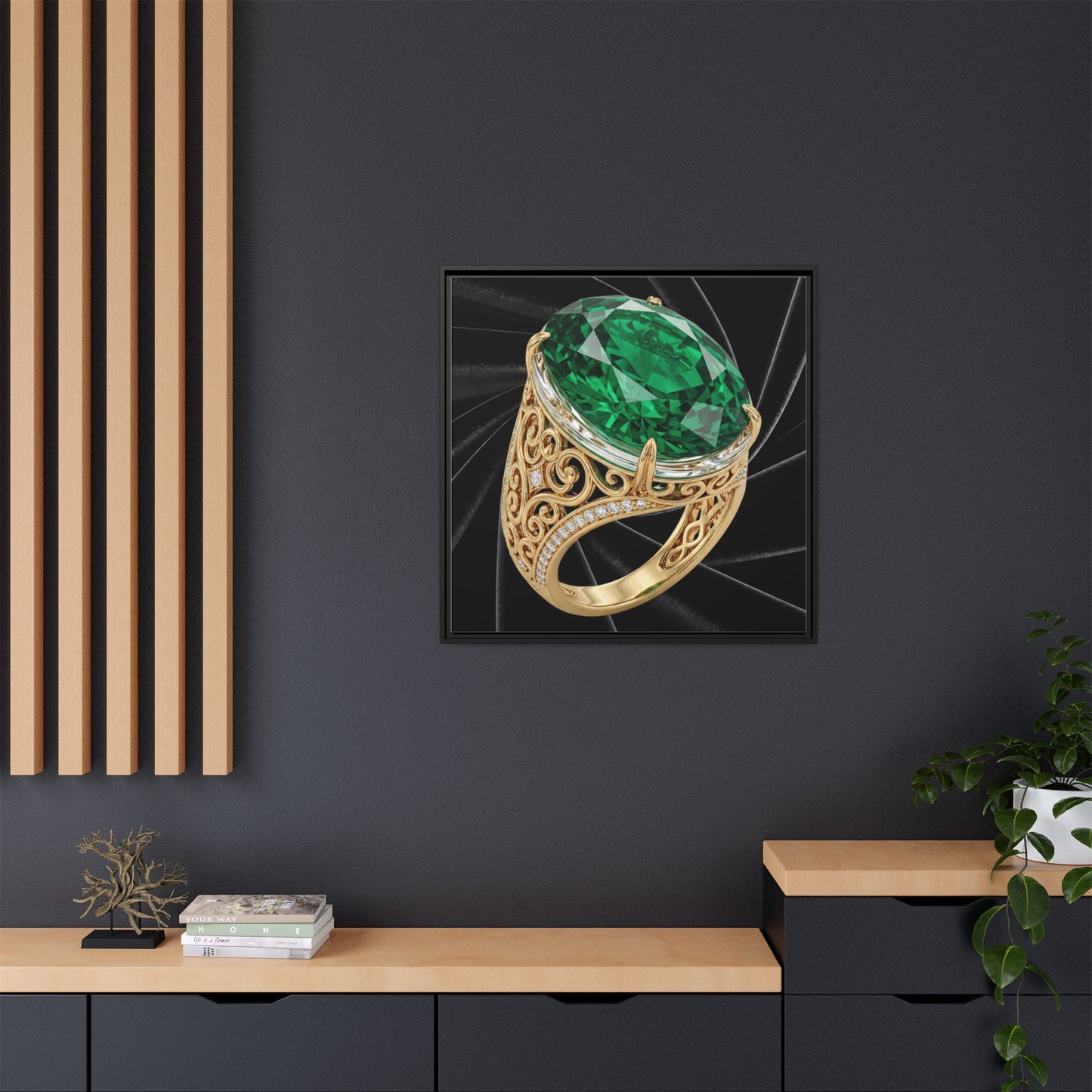Noir Emerald Ring Canvas