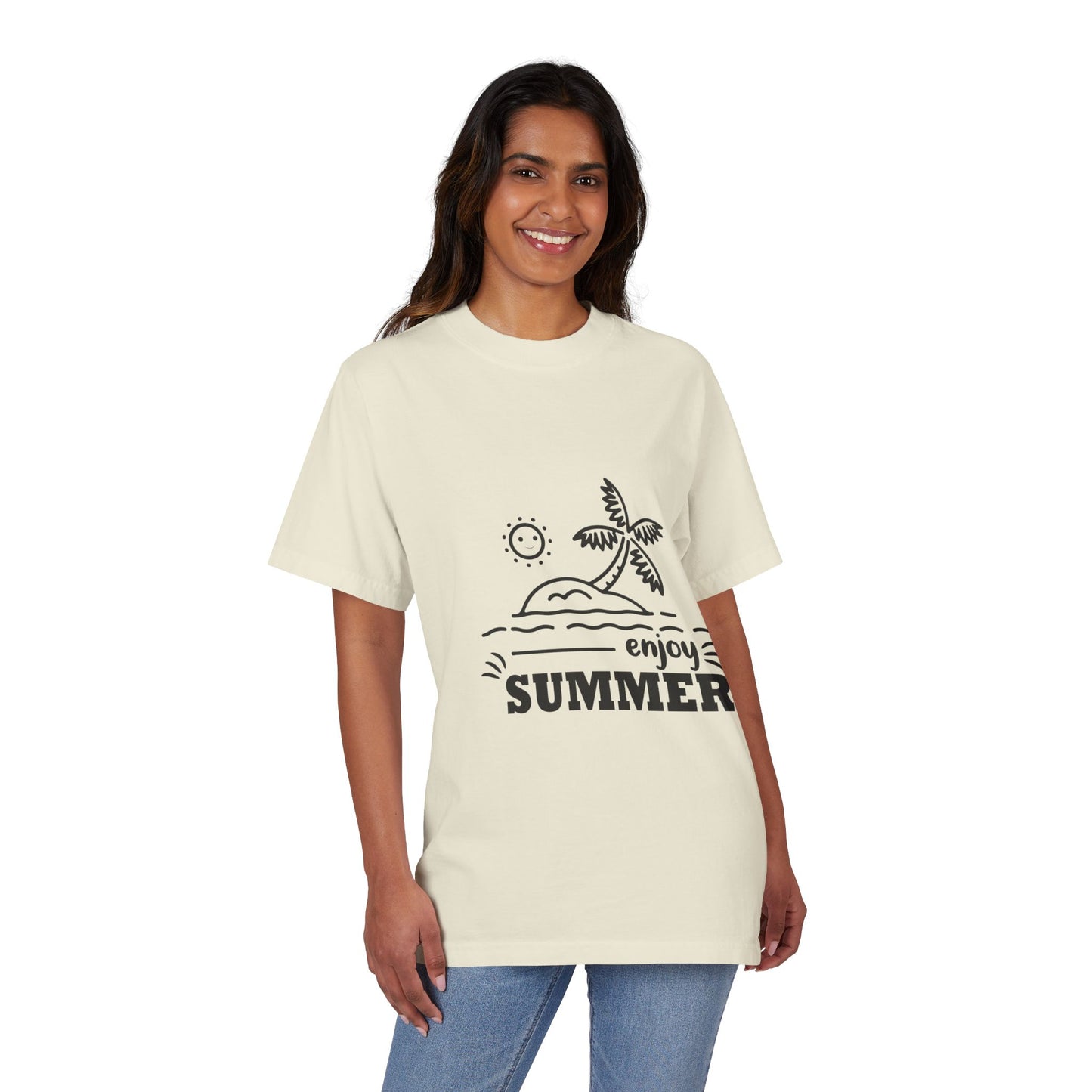 Vintage Summer Drop-Shoulder T-Shirt