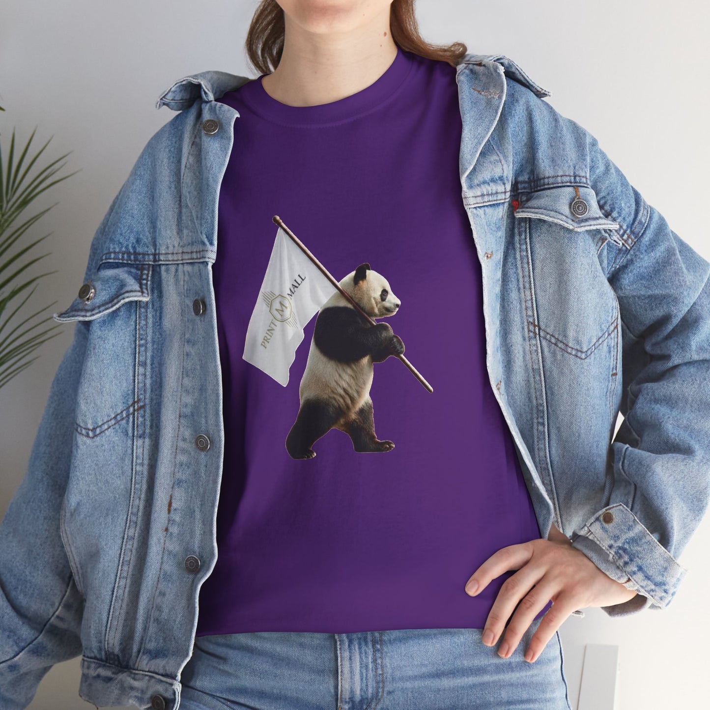 Marching Panda with Banner Unisex Tee