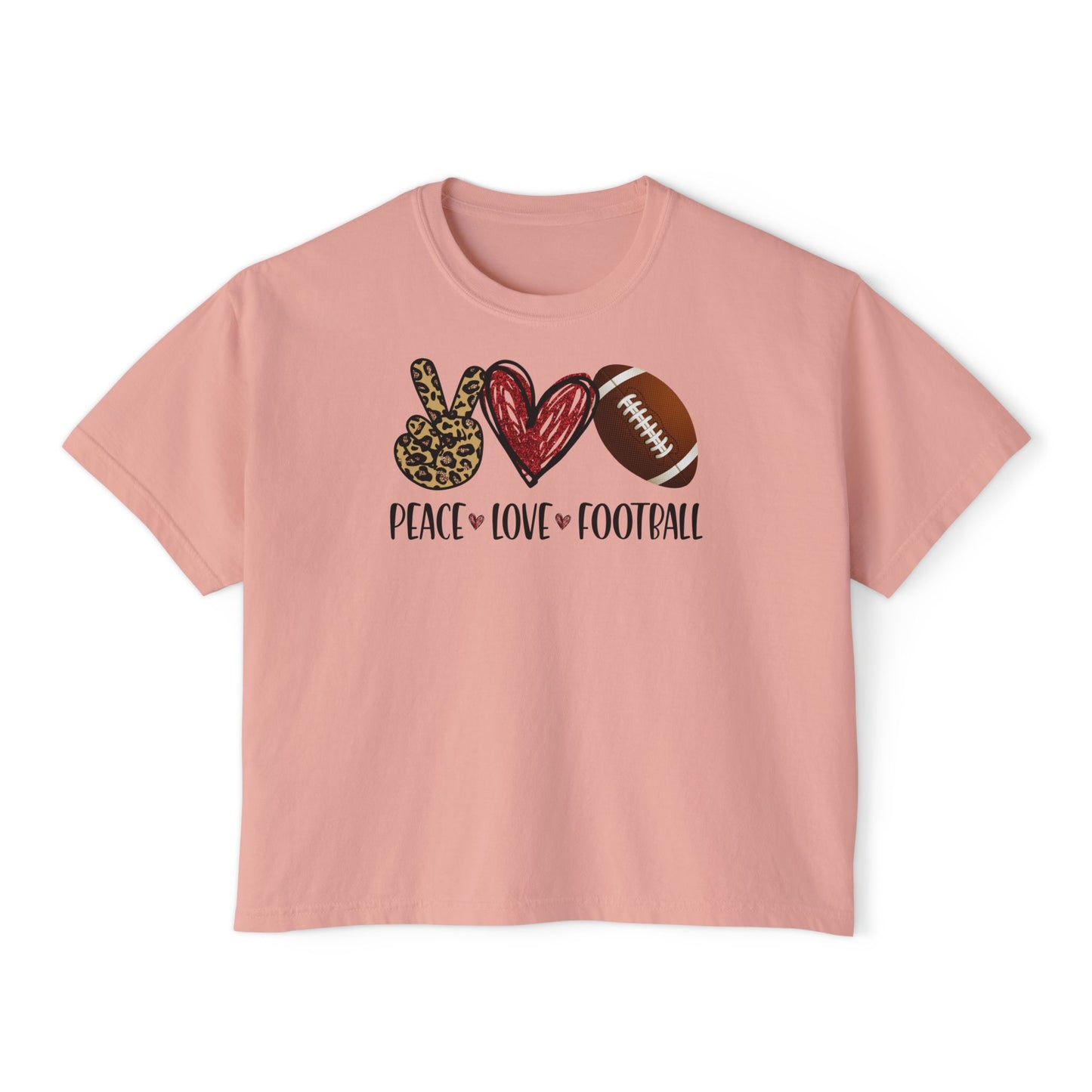 Football Heart Boxy Tee