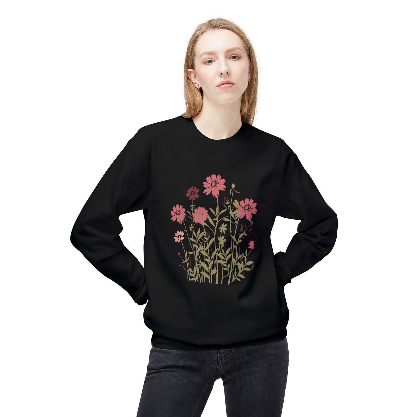 Wildflower Garden Graphic Crewneck Sweatshirt