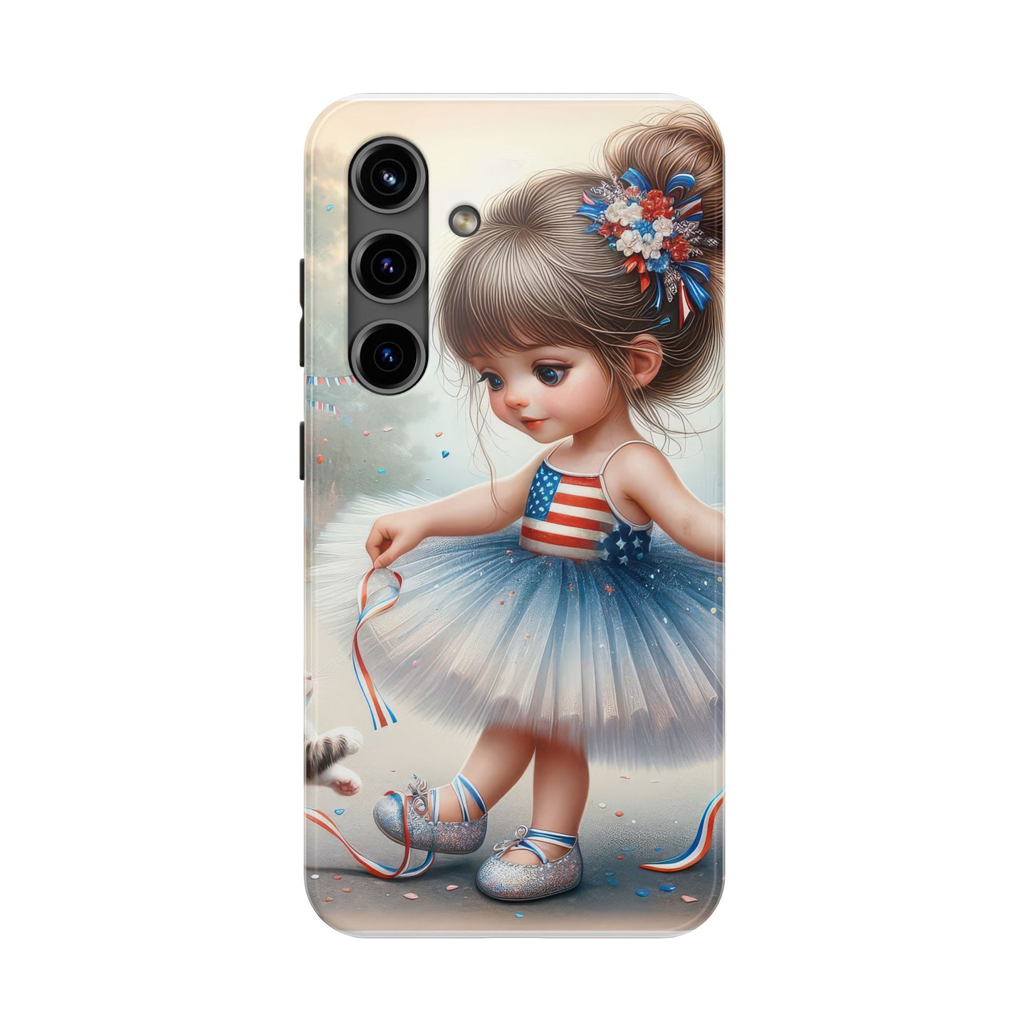 Little Patriot Girl Tough Phone Case
