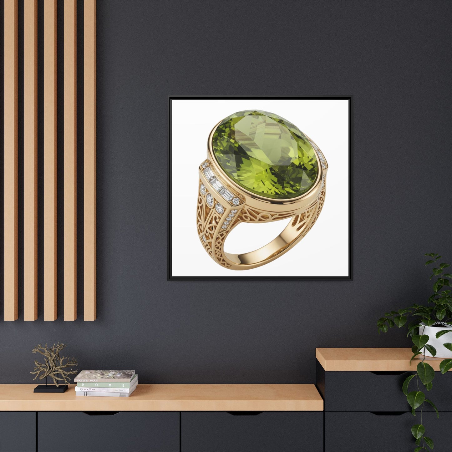 Verdant Oval Peridot Wall Art