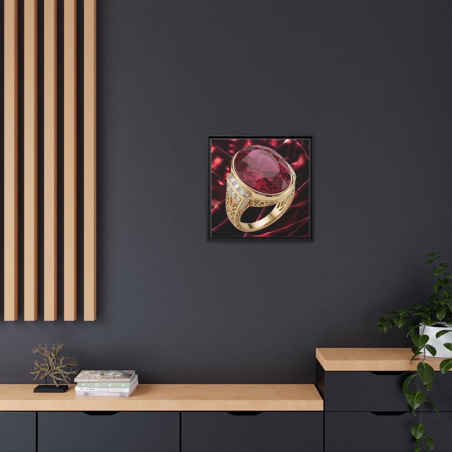 Bordeaux Ruby Velvet Canvas