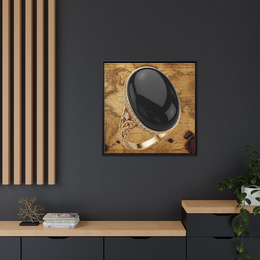 Onyx Cabochon Ring Framed Canvas