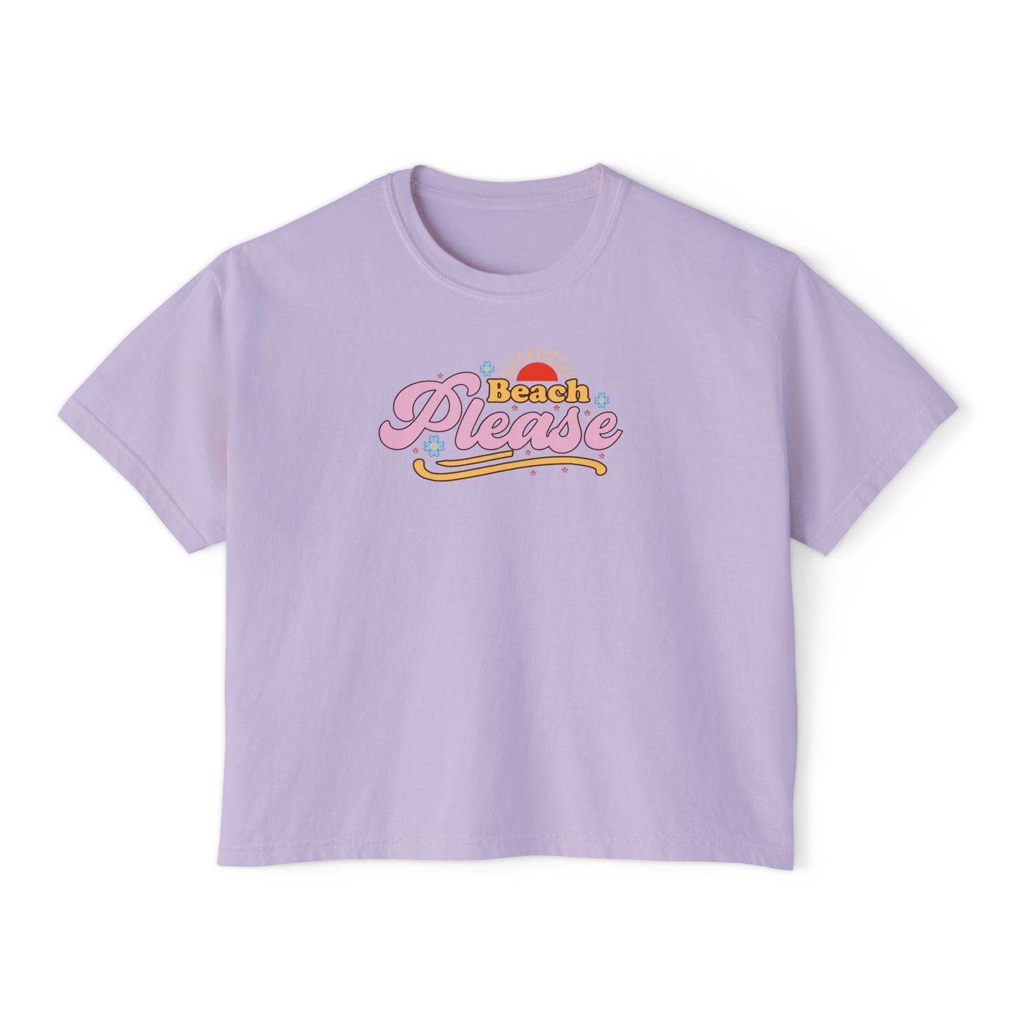 Beach Please Boxy Tee
