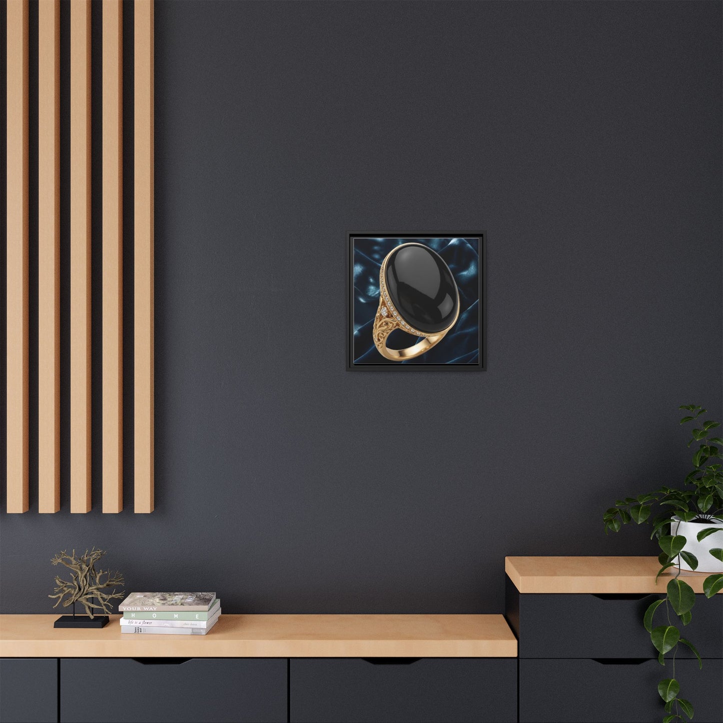 Midnight Onyx Velvet Canvas