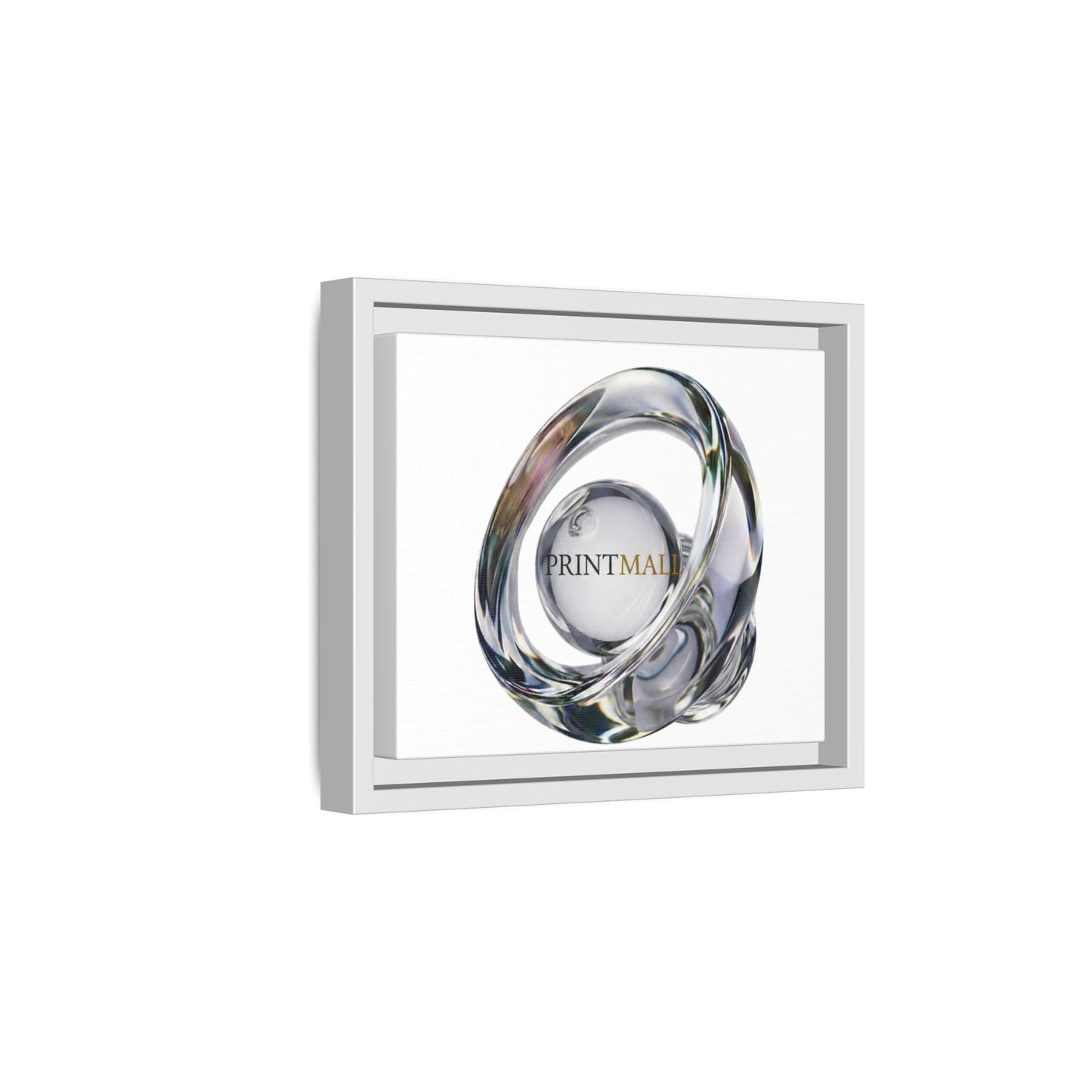 Sculptural Chrome Orbit Canvas