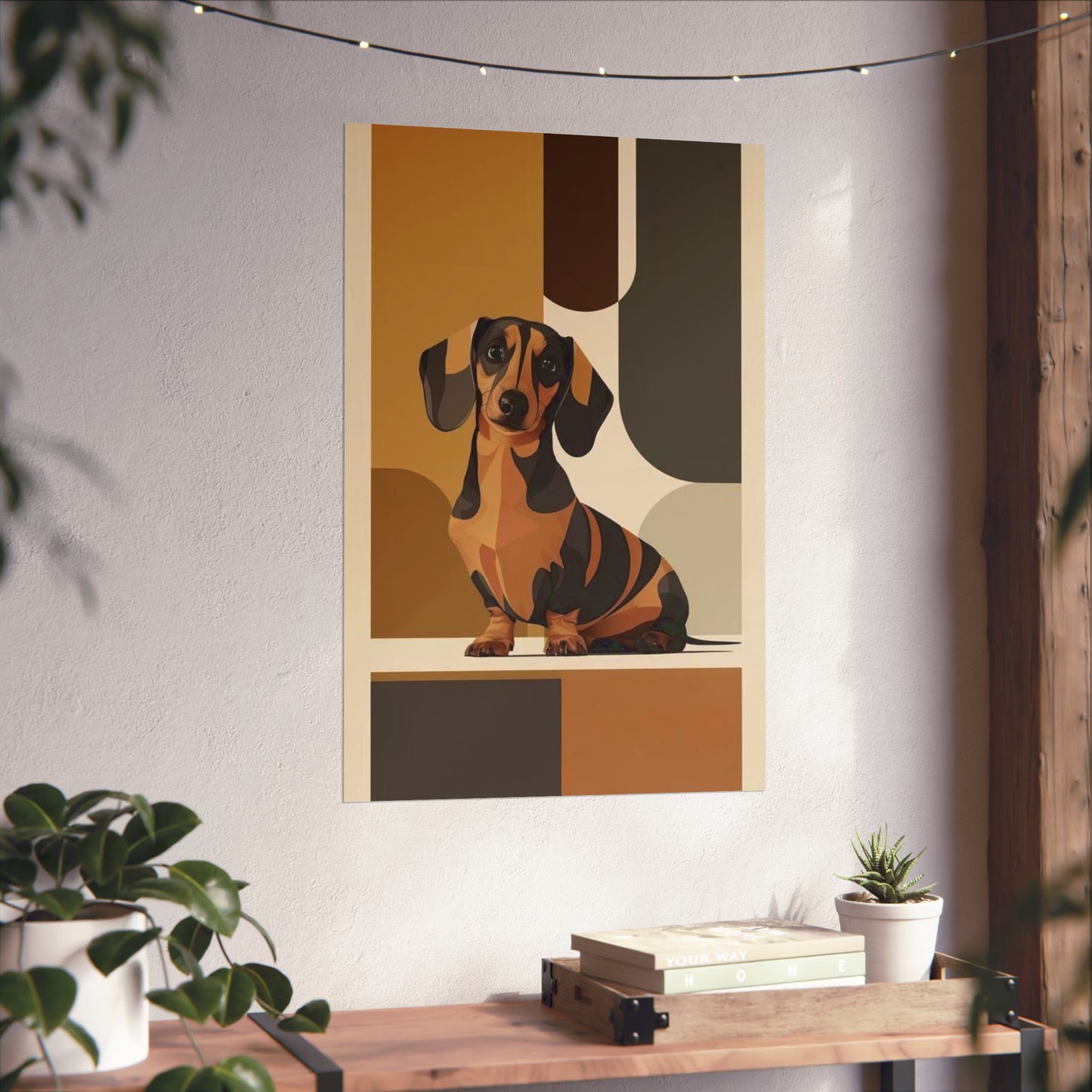 Dachshund Geometry Poster