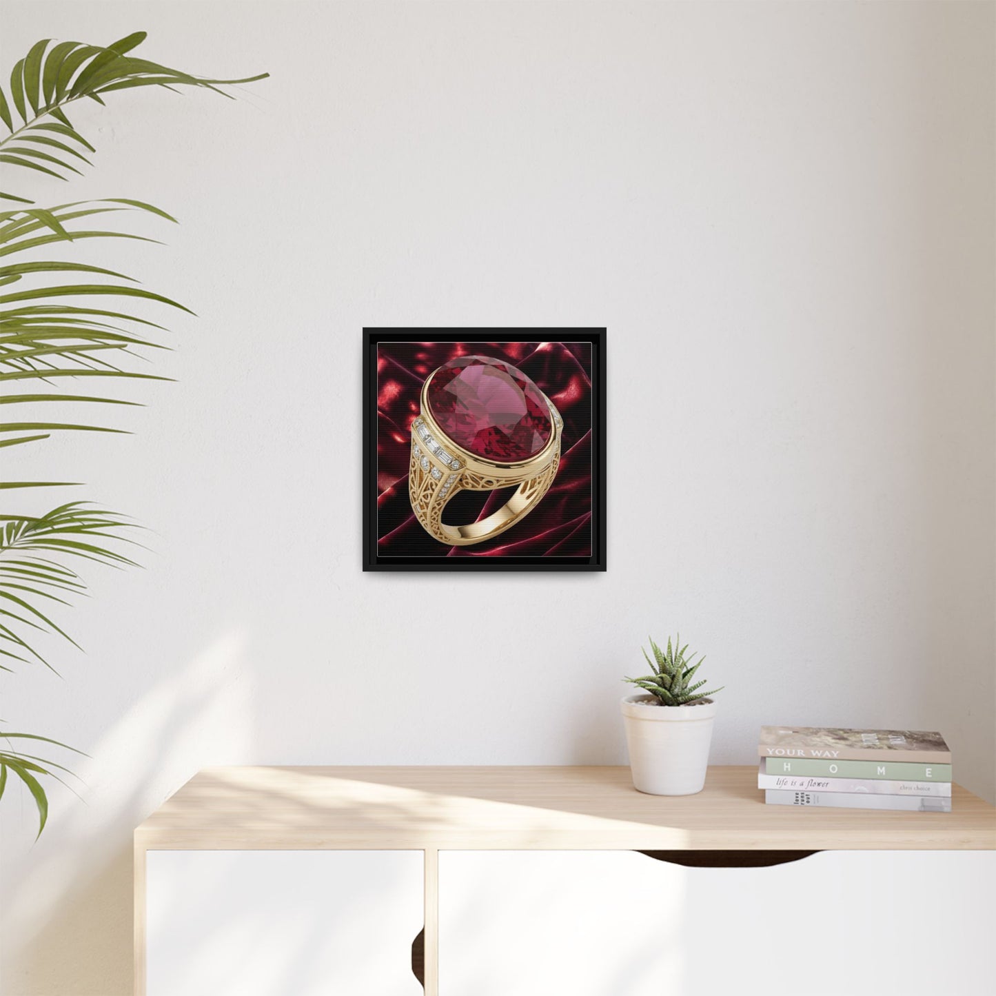 Bordeaux Ruby Velvet Canvas