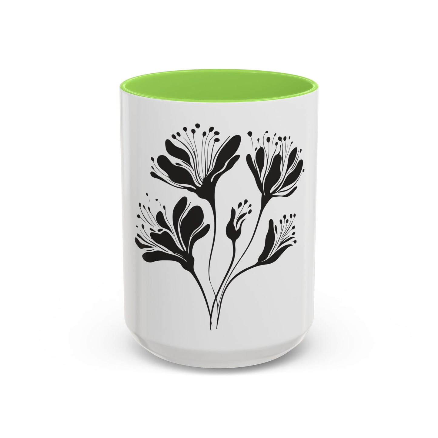 Monochrome Botanical Accent Mug