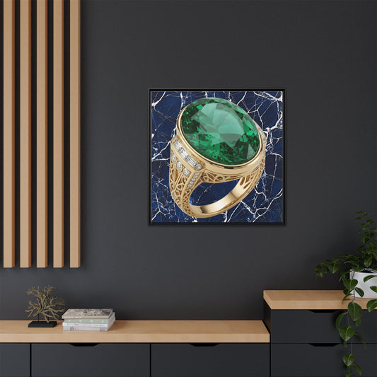 Azure Vein Emerald Canvas