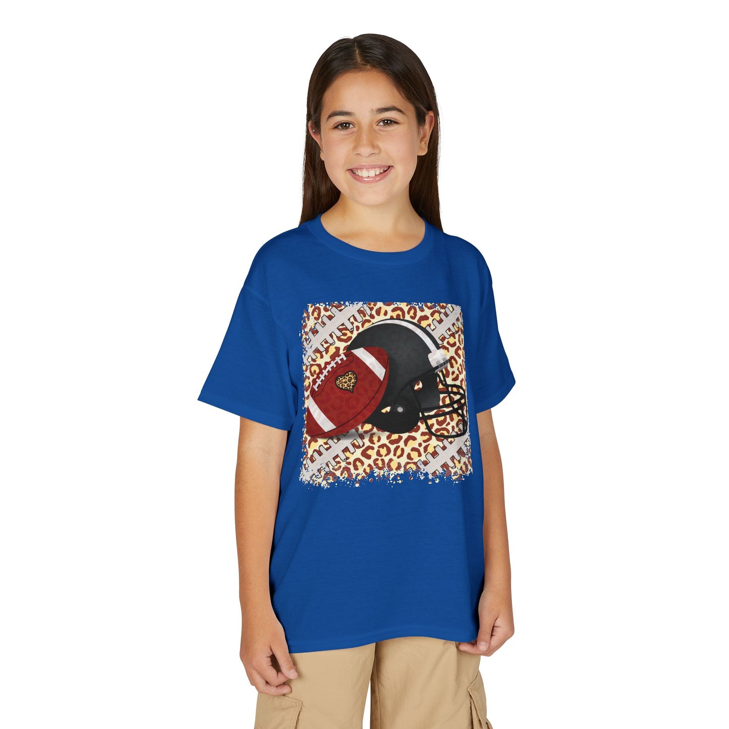 Youth Football Leopard Graphic Tee