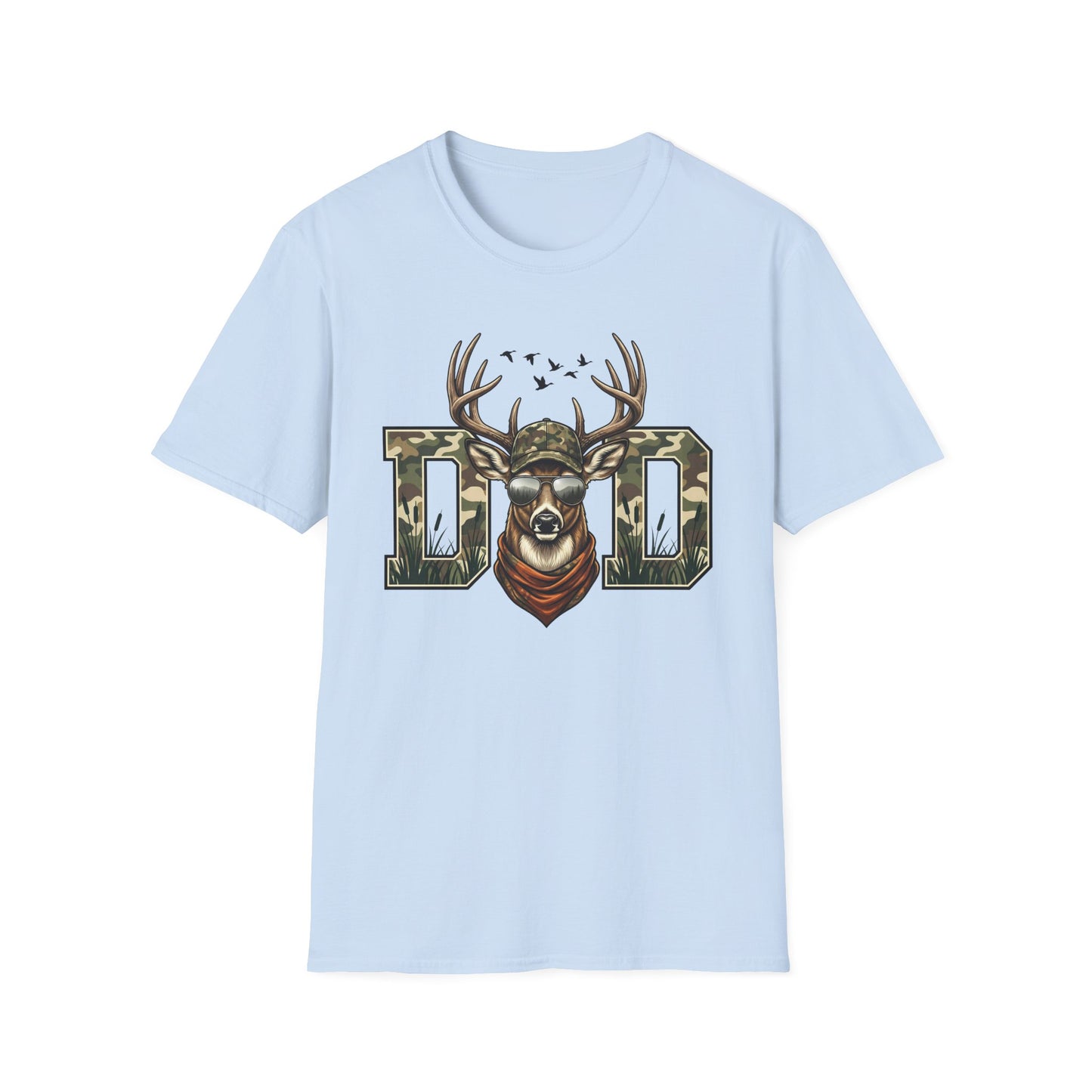 Dad Camo Deer Graphic T-Shirt