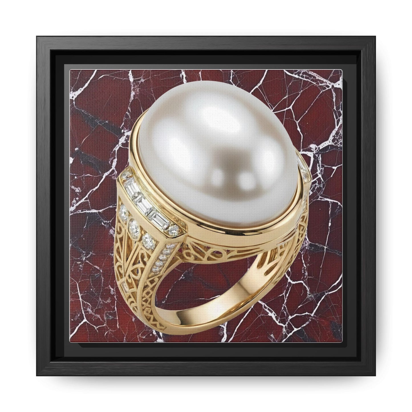 Pearl Jewellery Study Framed Canvas Wall Art