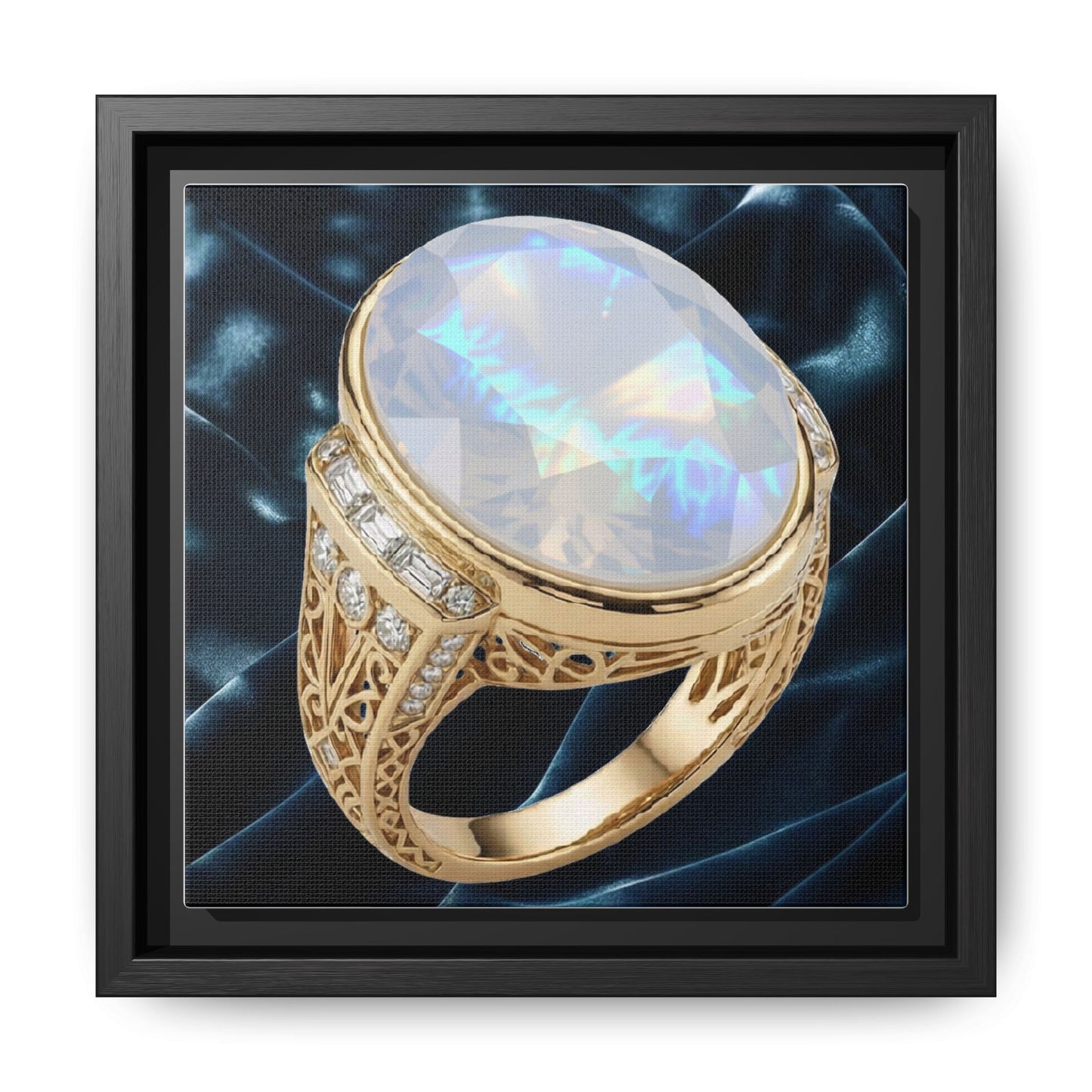 Iridescent Moonstone Ring Canvas