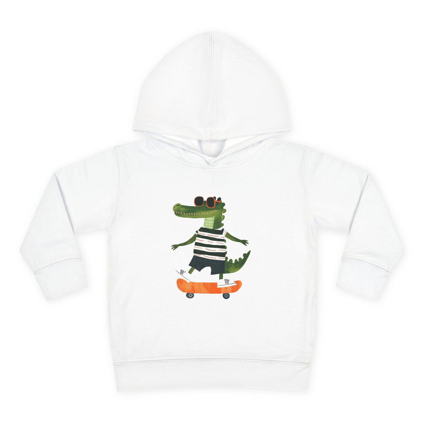 Skateboarding Crocodile Toddler Hoodie
