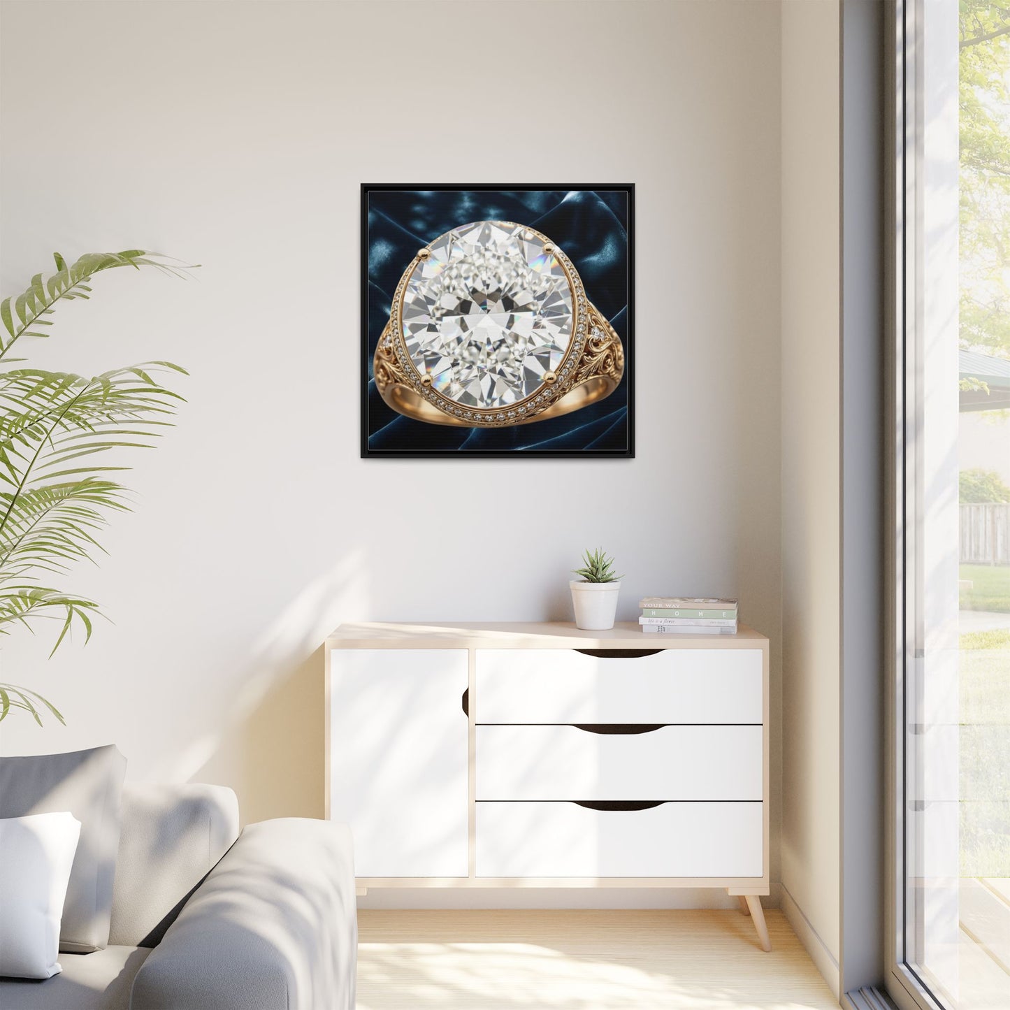 Brilliant Cut Diamond Ring Canvas