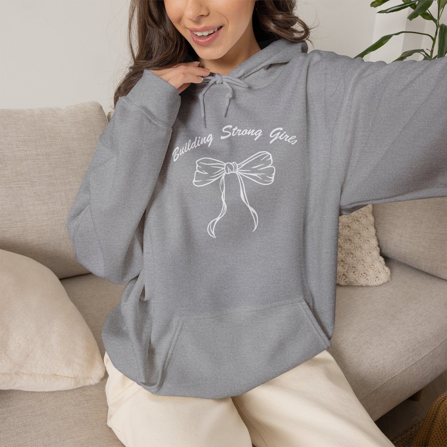 Building Strong Girls Ribbon Hoodie