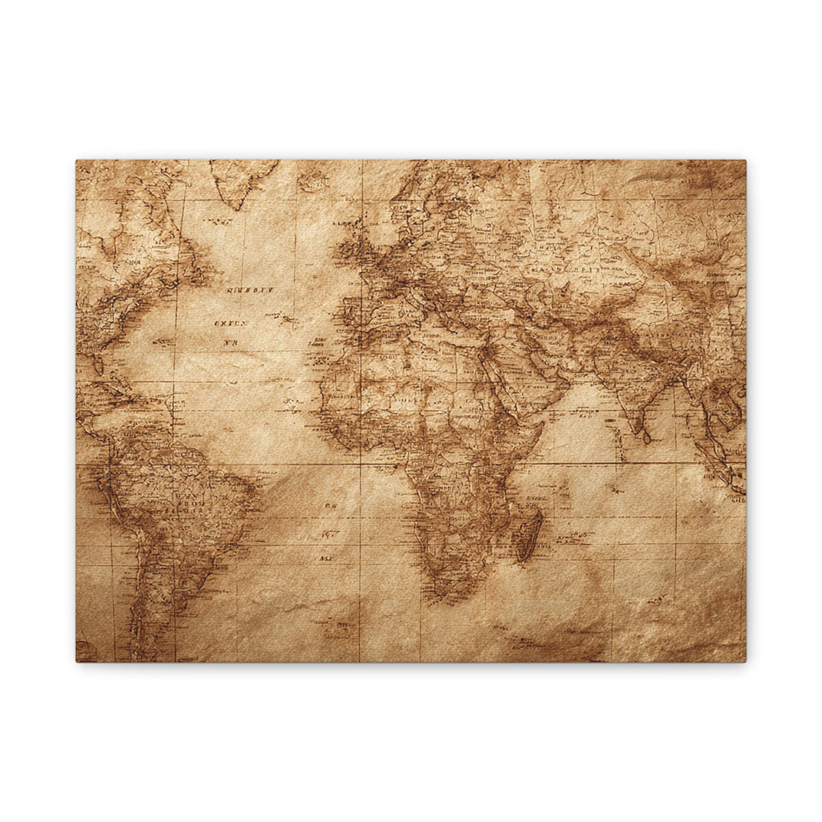 Heritage World Map Canvas Print