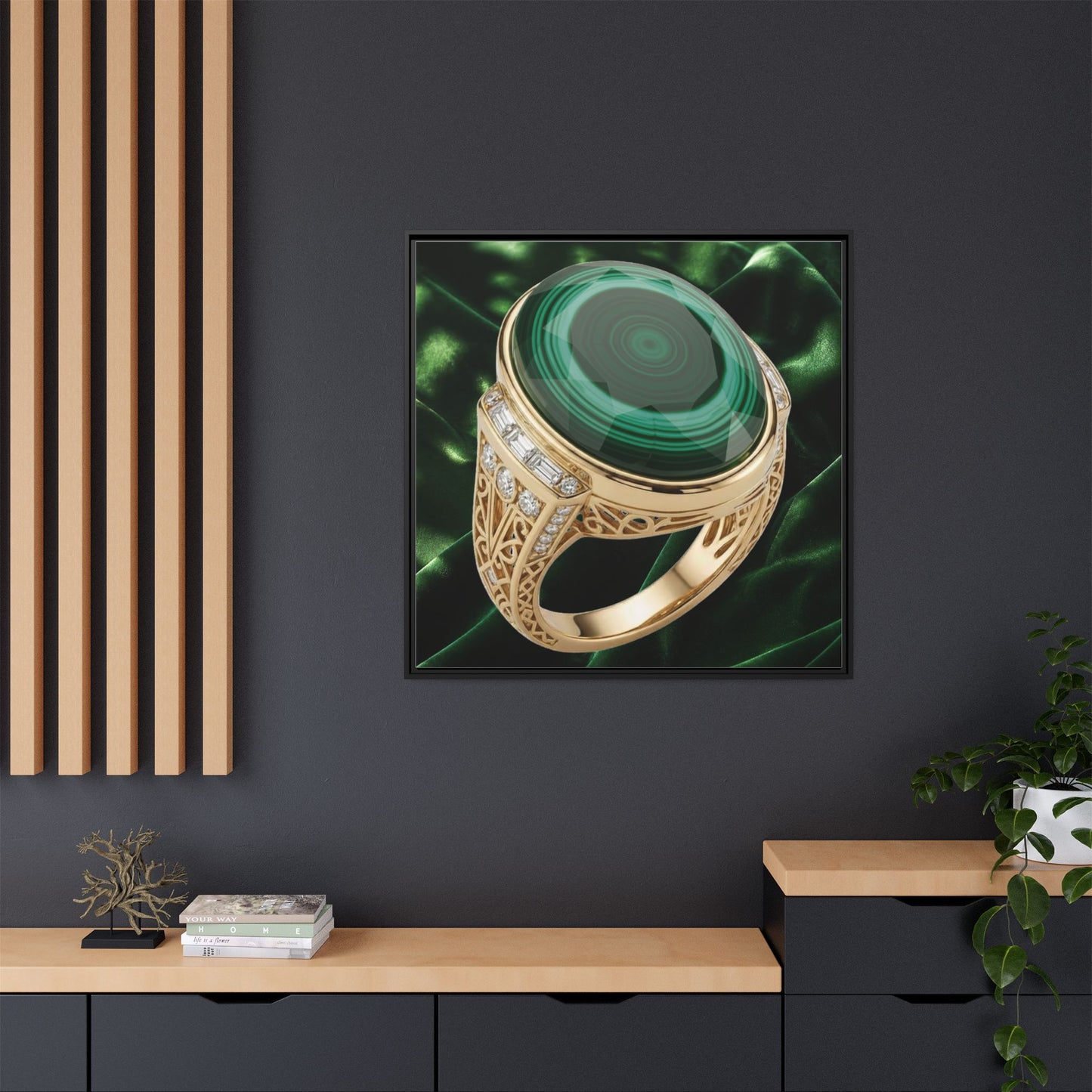 Malachite Oval Tribute Canvas