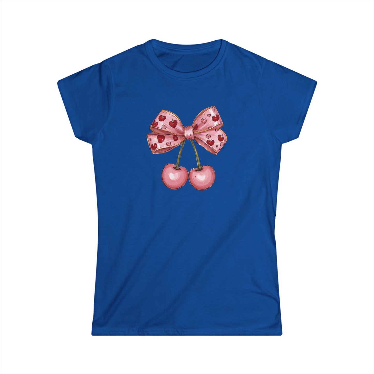 Pink Cherry Bow Graphic Women’s Tee