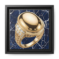 Gilded Cabochon Cobalt Canvas