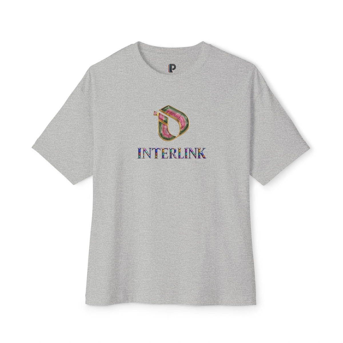 Multicolor Tourmaline Interlink Front Logo Boxy Tee