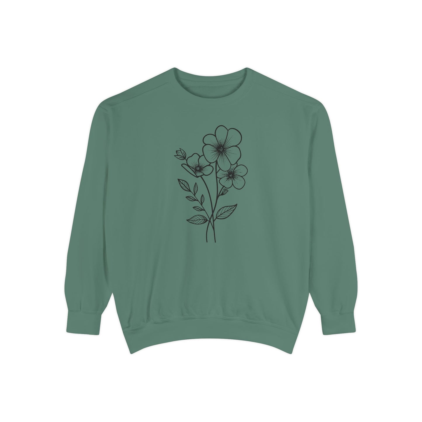 Minimal Botanical Crewneck Sweatshirt