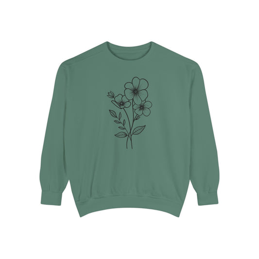 Minimal Botanical Crewneck Sweatshirt