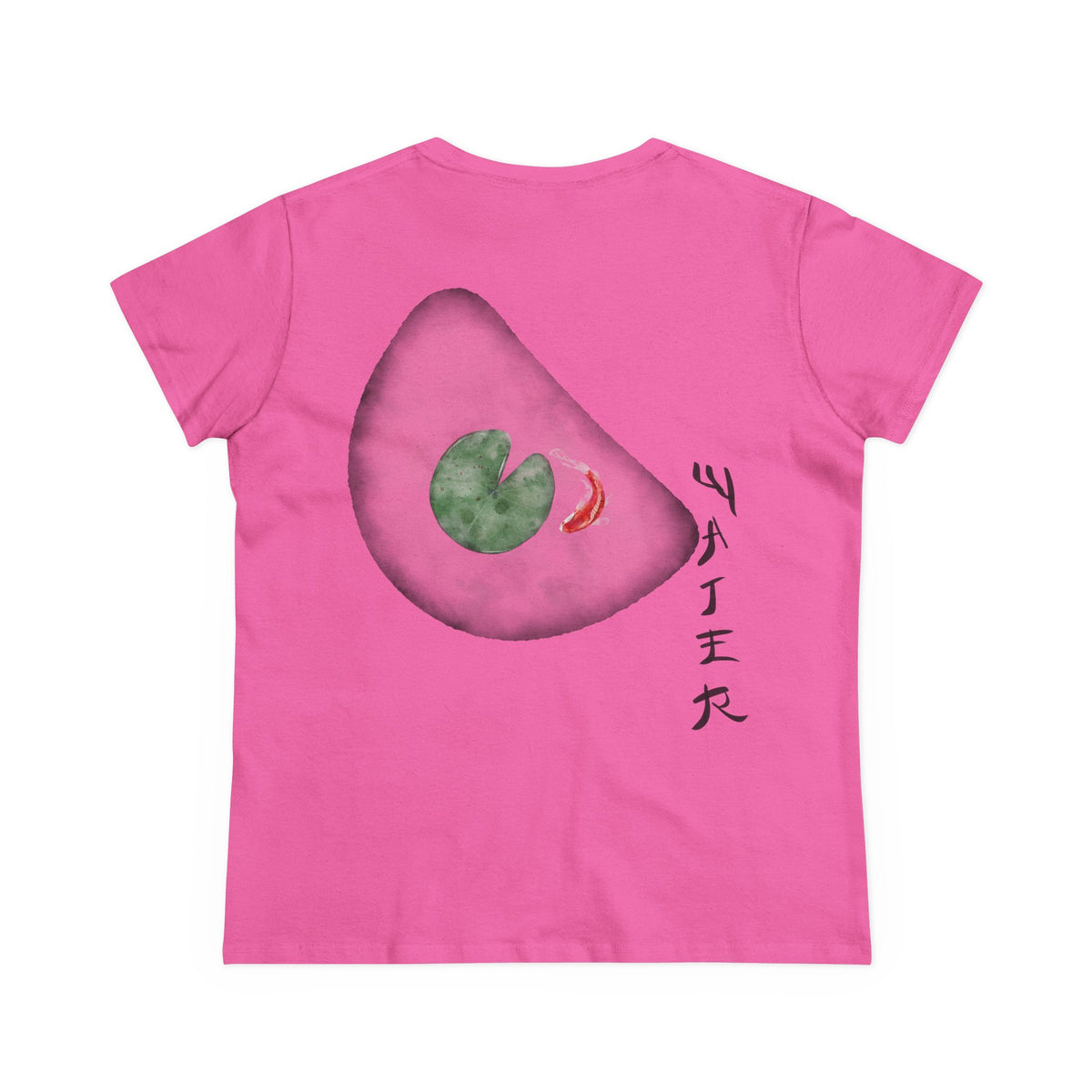Koi & Lily Pad Ink Wash Back Print Women’s Tee