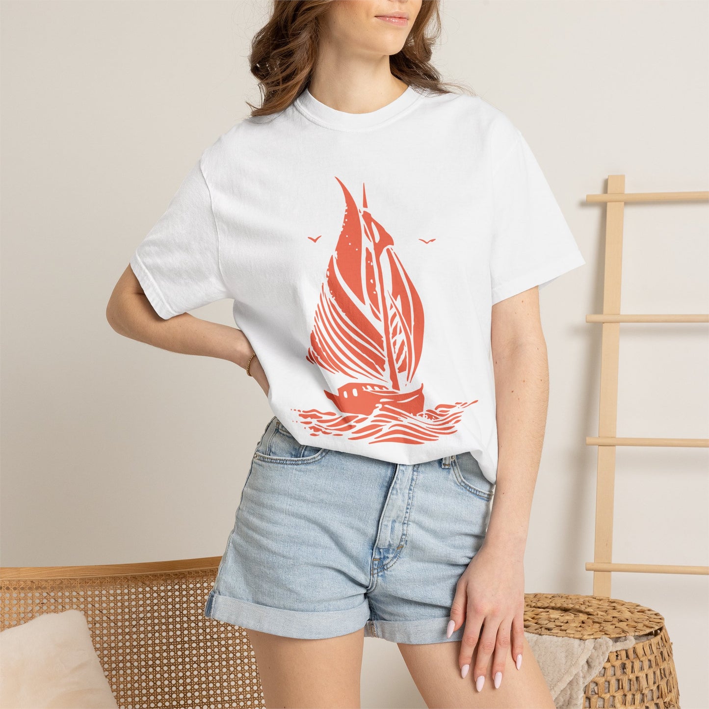 Nautical Sailboat Graphic T-Shirt