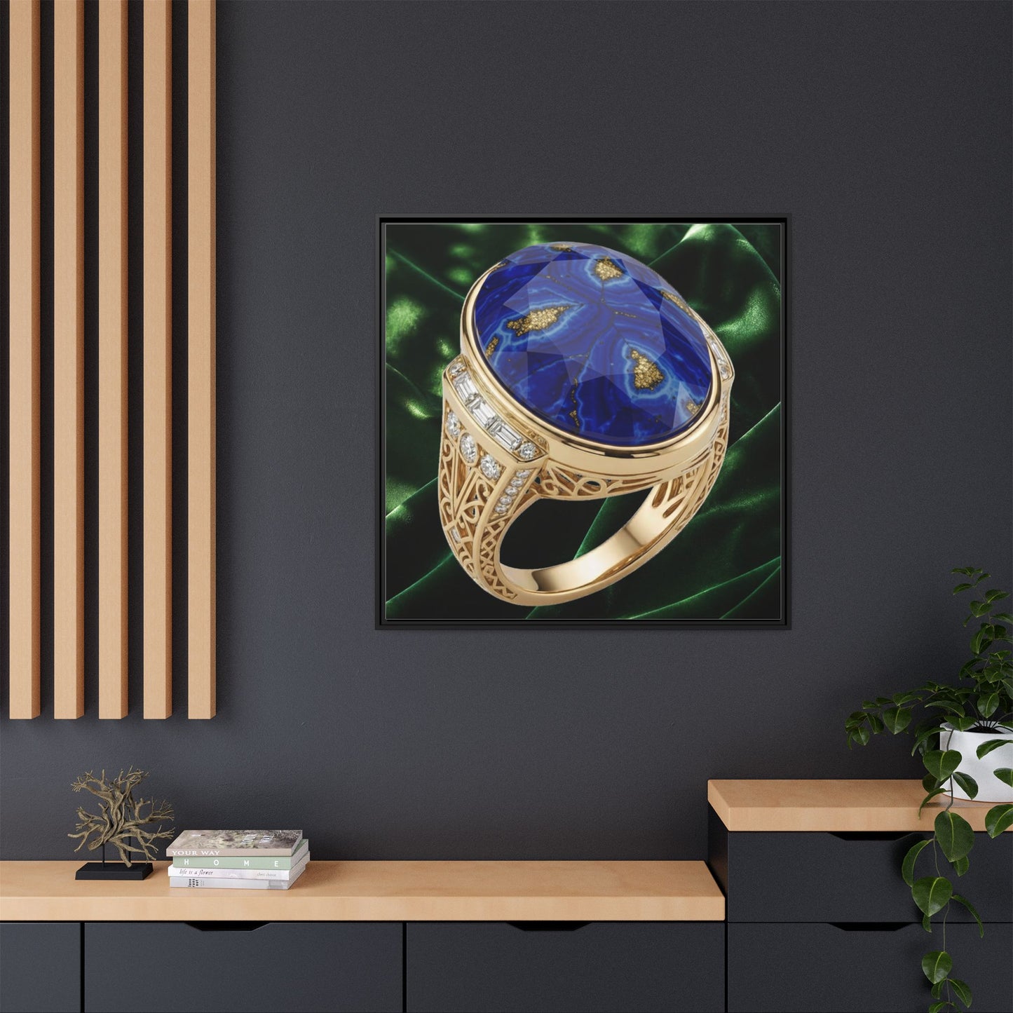 Lapis Verdant Halo Canvas
