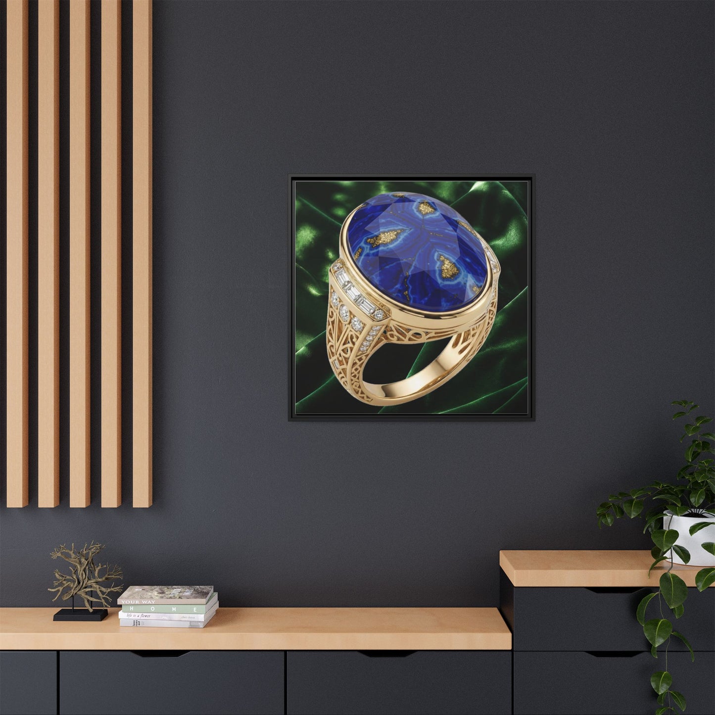 Lapis Verdant Halo Canvas