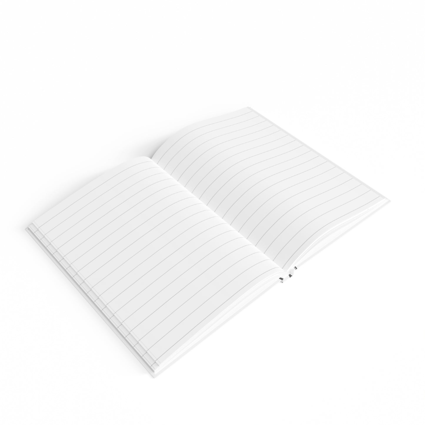 Minimal Black Floral Ruled Notebook