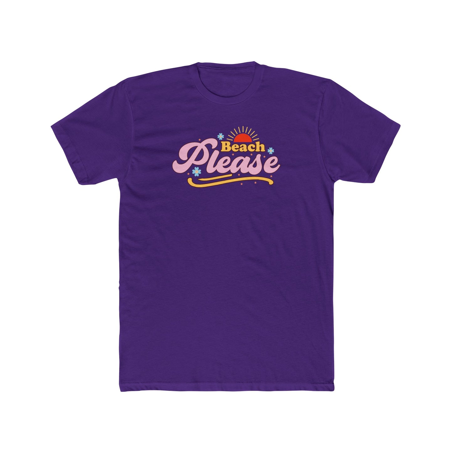 Beach Please Retro Sunset Tee