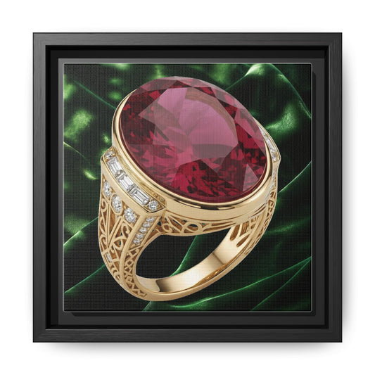 Verdant Ruby Velvet Canvas