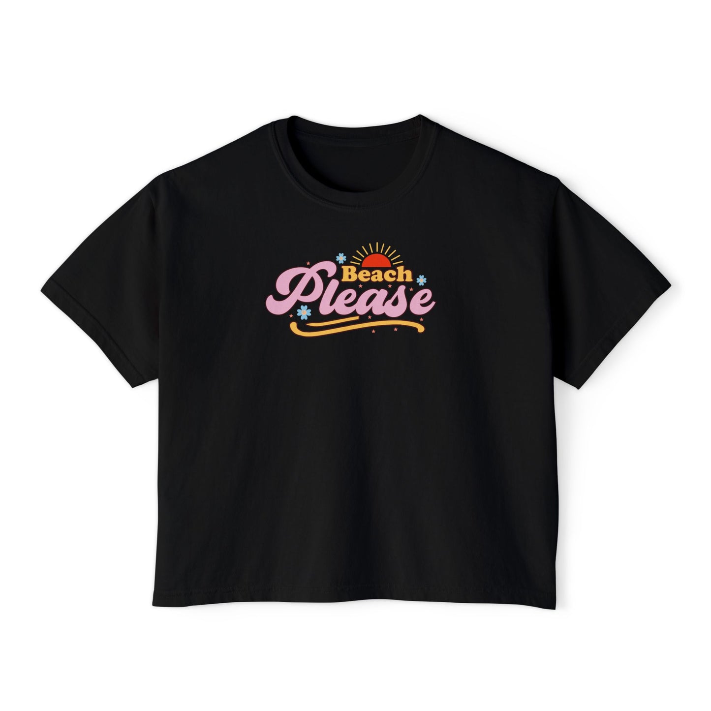 Beach Please Boxy Tee