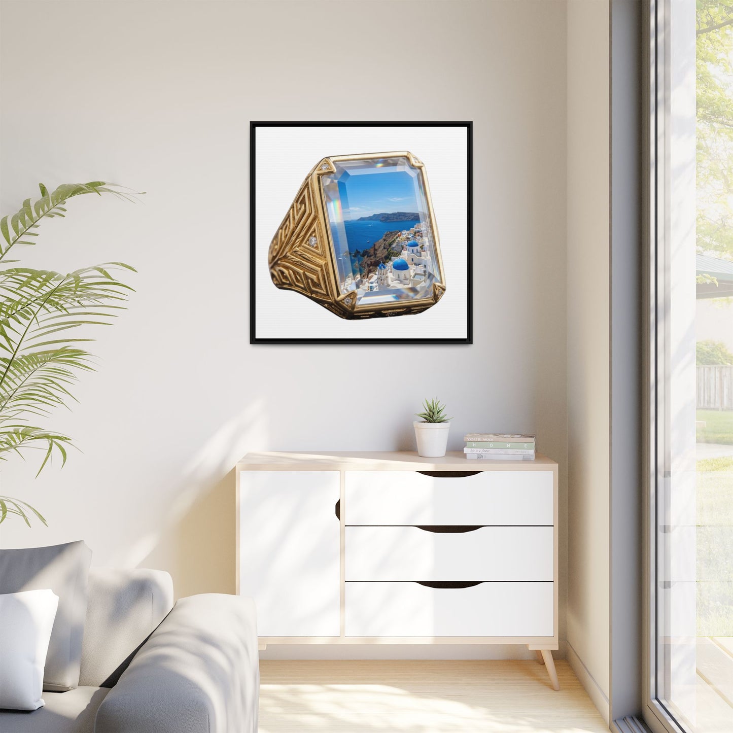 Azure Coastal Signet Canvas