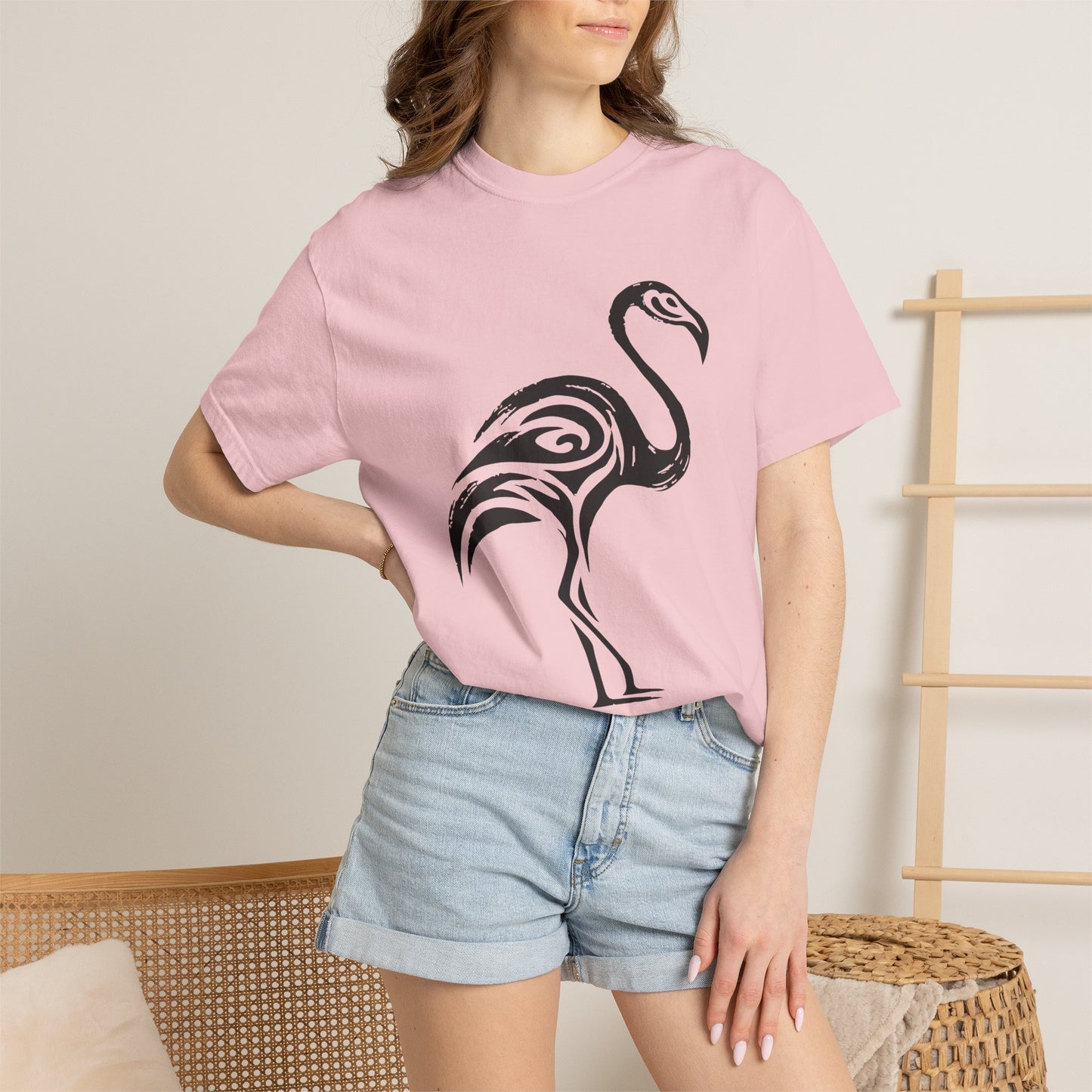 Flamingo Tribal Graphic T-Shirt